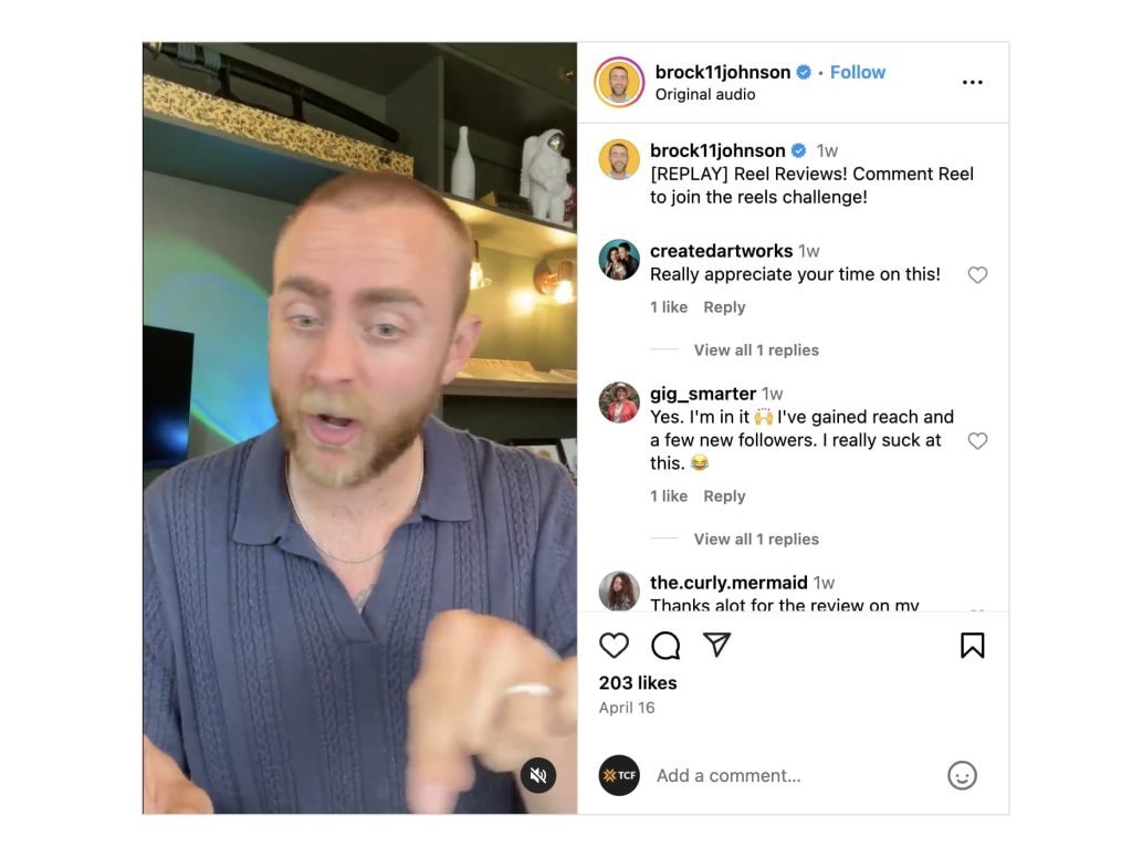 Reels with screen challenges