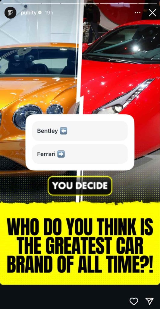 Visual A/B choices