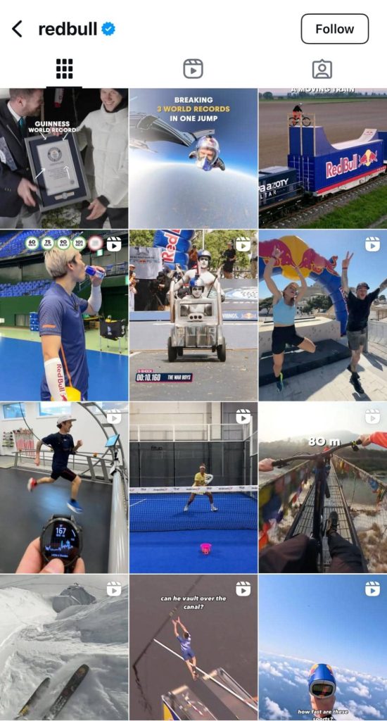 RedBull Instagram Profile