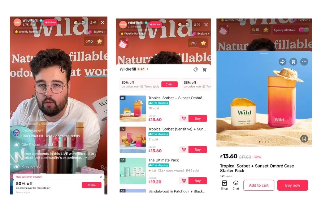 A visual payoff—live reaction of the audience